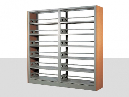 HZ-w20木護(hù)板雙柱雙面書架