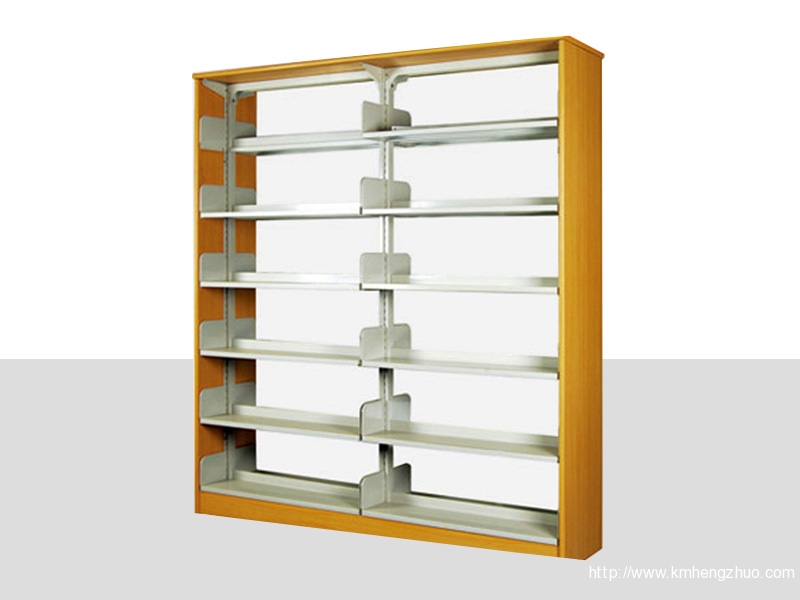 HZ-w17木護(hù)板單柱雙面書架